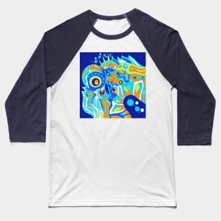 the kaiju dogu knight in alien pattern ecopop Baseball T-Shirt